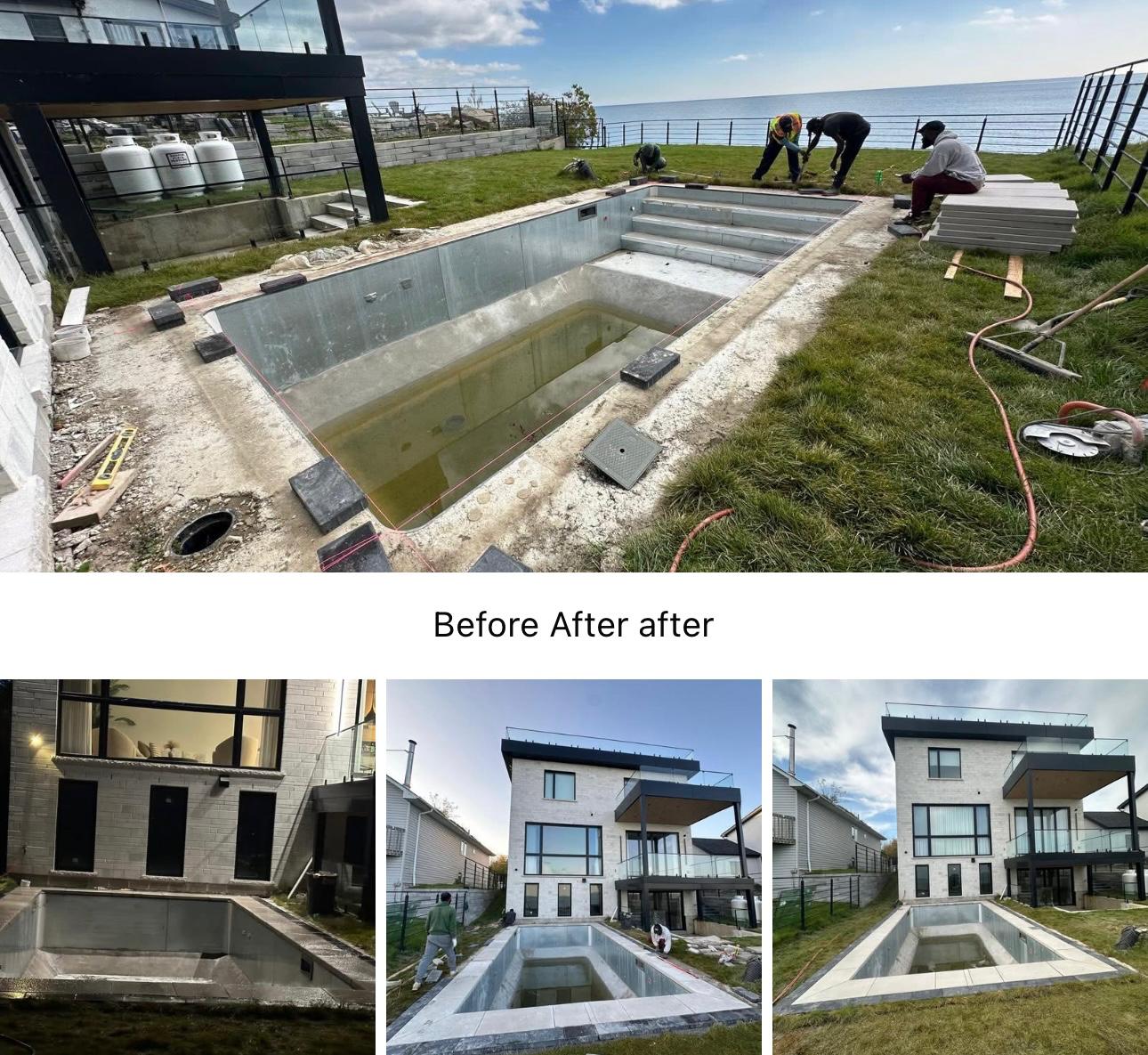 Pool landscaping and coping installation